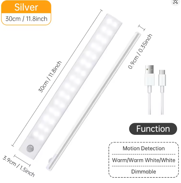 Motion Sensor Lighting – Rechargeable (10cm, 20cm, 30cm)
