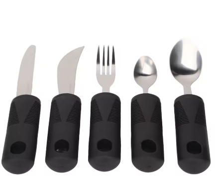 Thick-Handled Adaptive Cutlery – Easy Grip Utensils for NDIS & My Aged Care Users with Weak Hand Strength