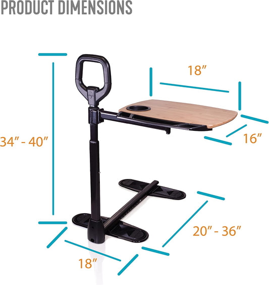 Adjustable Swivel Bamboo Tray Table – Versatile TV, Laptop & Mobility Aid