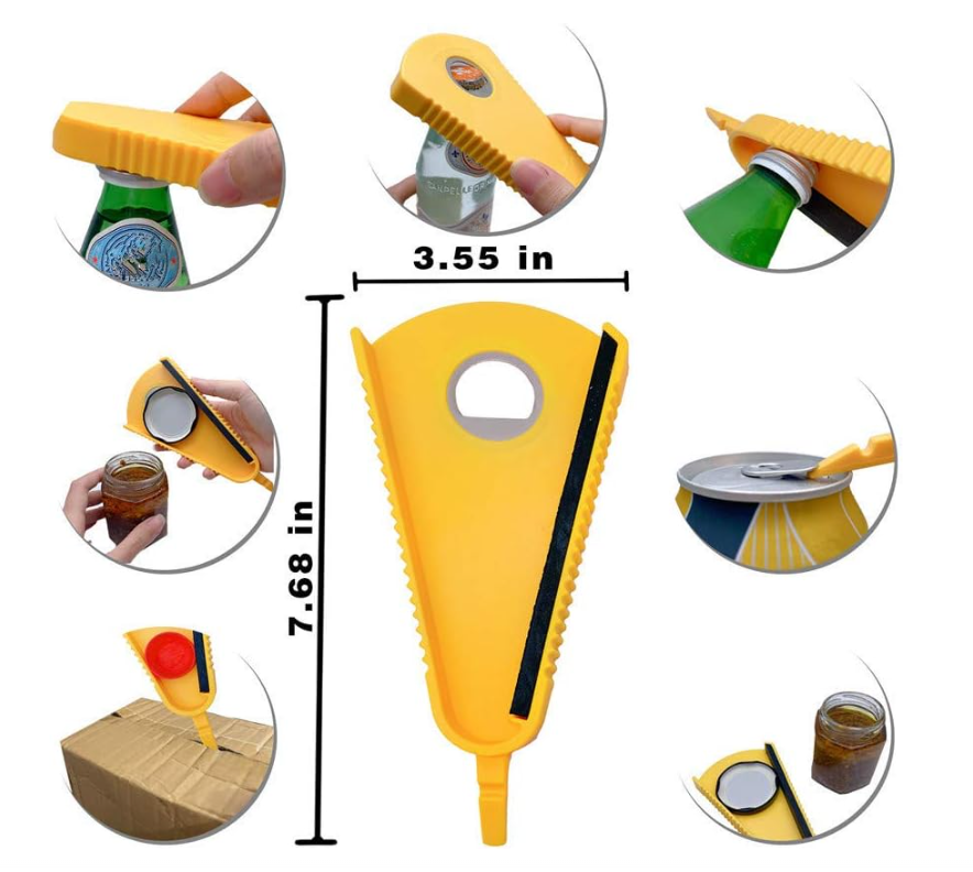 Multi-Function Jar & Bottle Opener – Non-Slip Grip, Ergonomic Design