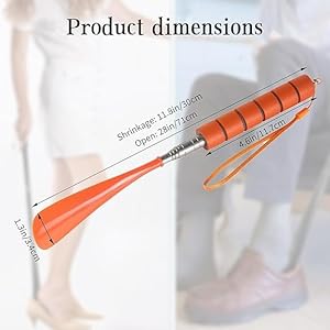 Extendable Travel Shoe Horn – Extra Long Dressing Aid for Easy Shoe Access