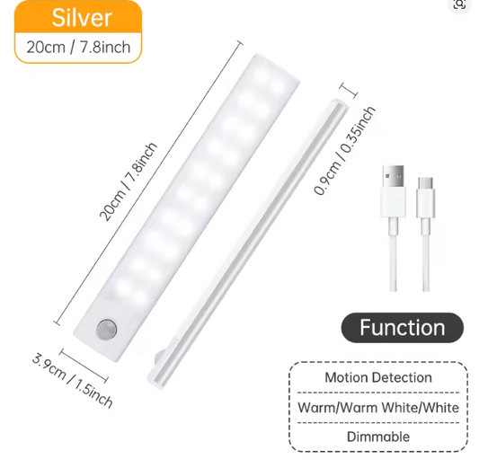 Motion Sensor Lighting – Rechargeable (10cm, 20cm, 30cm)
