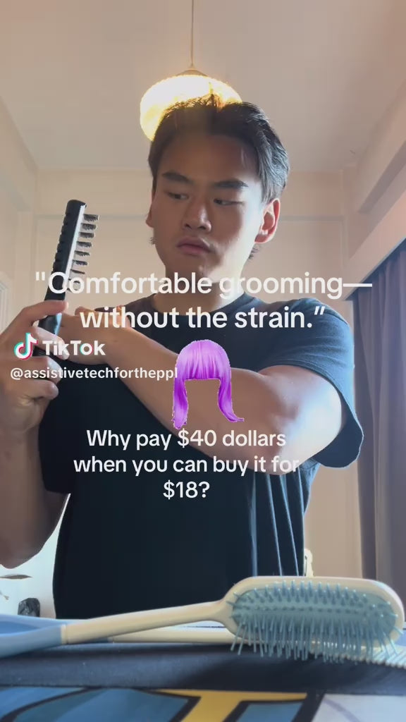 Long handled hair brush
